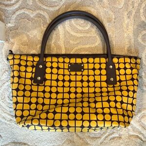 Kate spade yellow and purple tote bag
